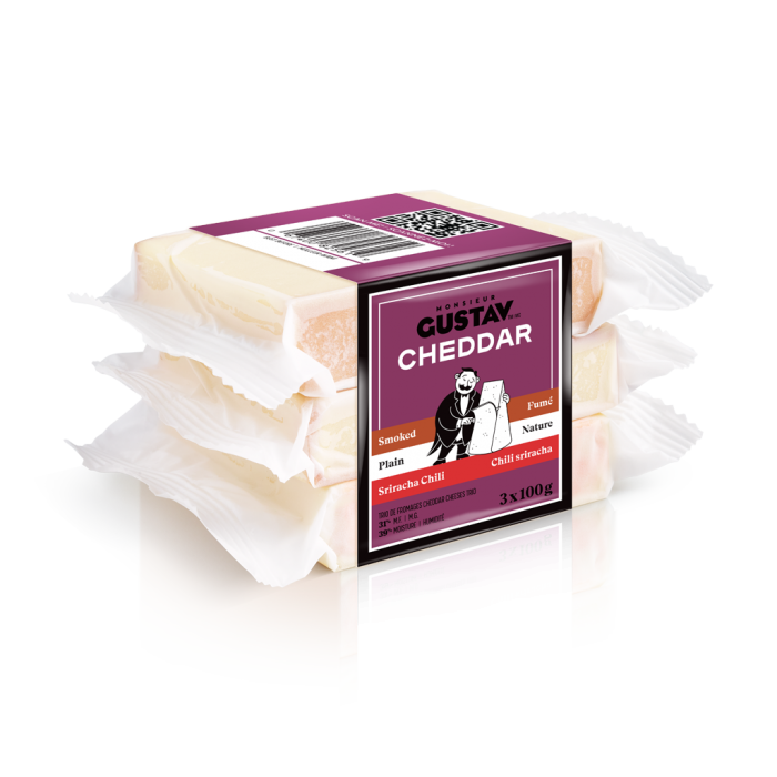 Monsieur Gustav Cheddar Trio 3 x 100g Monsieur Gustav Cheddar Trio 3 x 100g